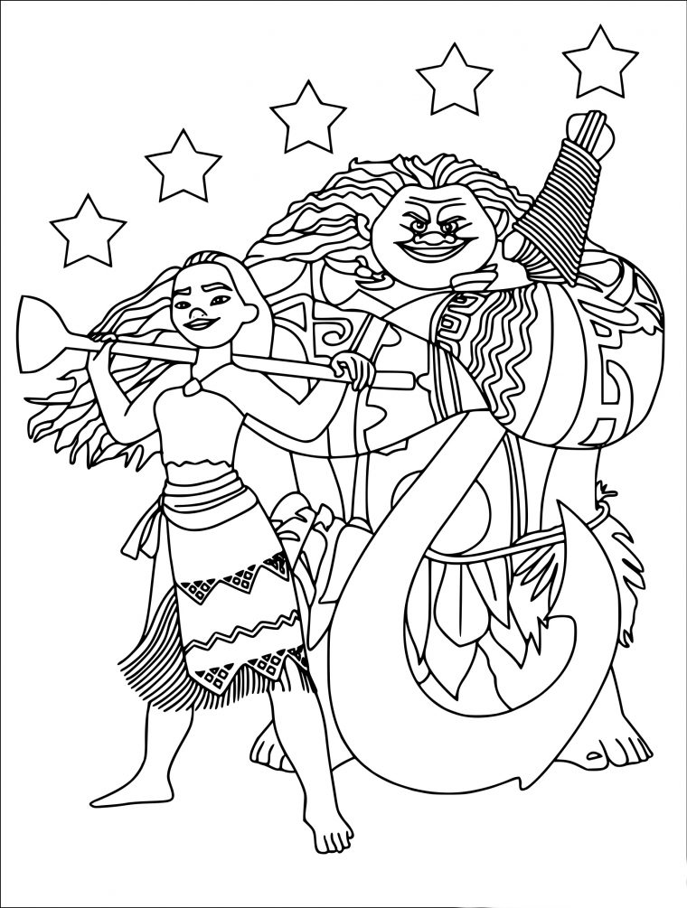 Coloriage Vaiana Et Maui À Imprimer Gratuit tout Dessin A Colorier Vaiana A Imprimer