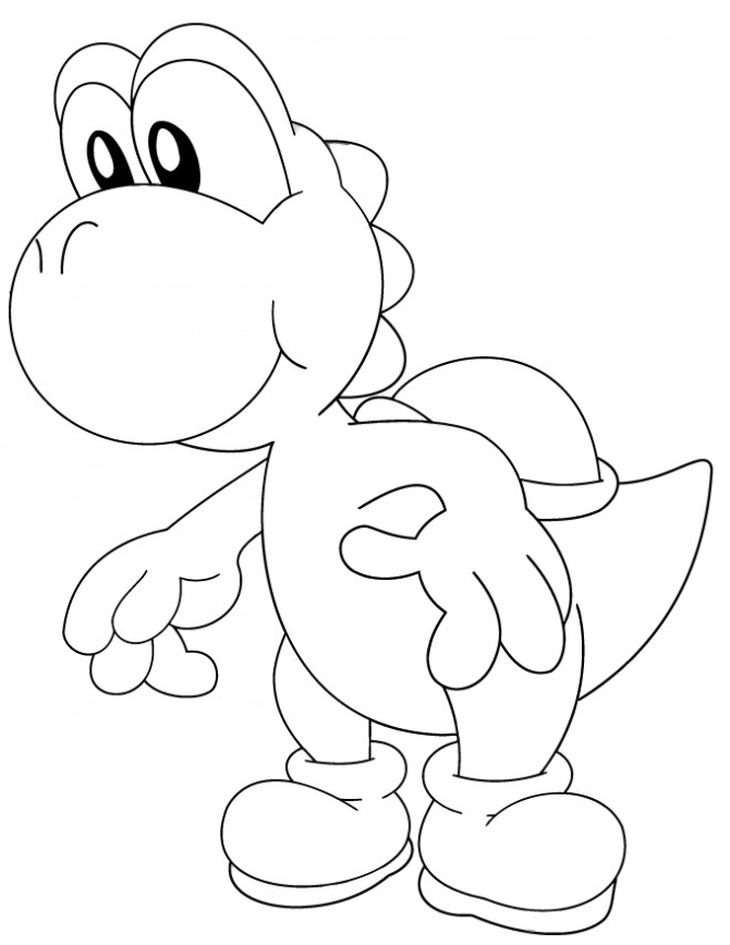 Coloriage Yoshi Maternelle Dessin Gratuit À Imprimer pour Dessin Yoshi