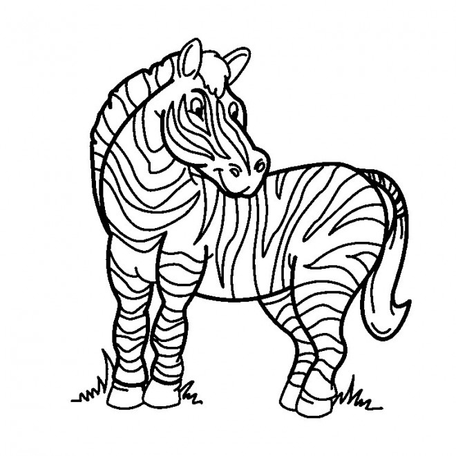 Coloriage Zèbre Facile Dessin Gratuit À Imprimer à Dessin A Colorier Facile Animaux