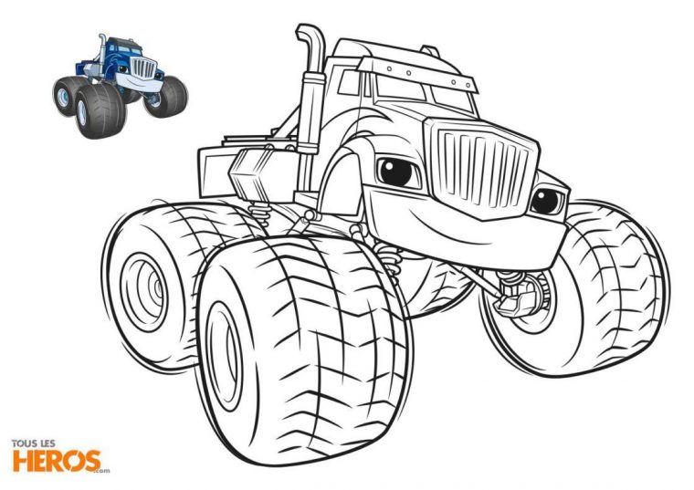 Coloriages Blaze Et Les Monster Machines À Imprimer Gratuitement intérieur Dessin A Colorier Monster Truck A Imprimer