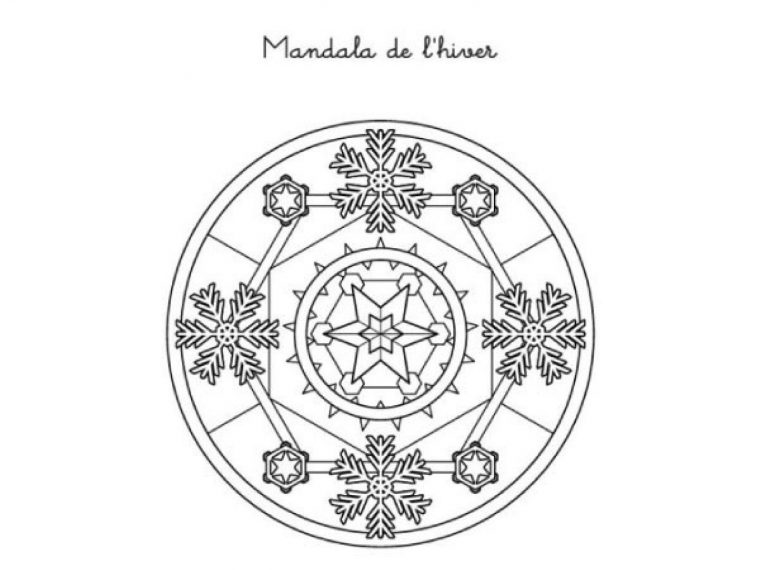 Coloriages D'Hiver : Le Mandala concernant Kit Coloriage Mandala