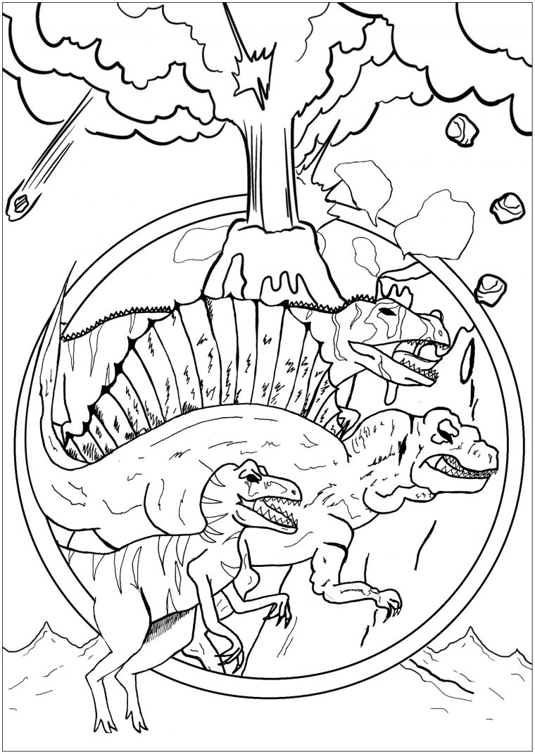 Coloriages Dinosaures – Dessin Et Coloriage serapportantà Dinosaure Coloriage Magique