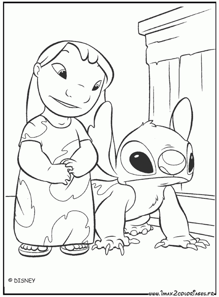 Coloriages Du Film D'Animation De Walt Disney : Lilo Et Stitch 1 Et 2 avec Dessin De Stitch A Colorier Et A Imprimer