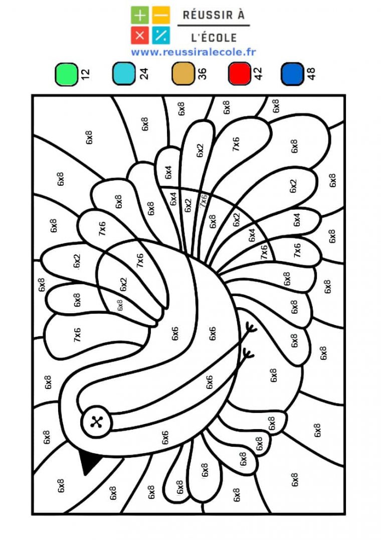 Coloriages Magiques Multiplication | 16 Dessins Gratuits Inédits dedans Coloriage Codé 7 Ans