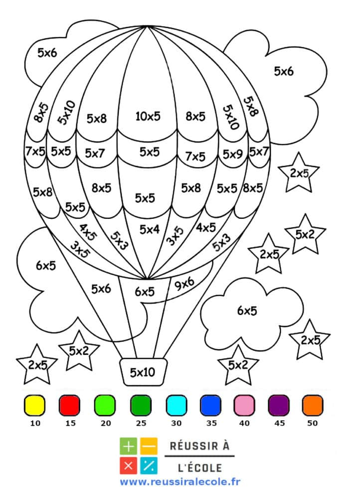 Coloriages Magiques Multiplication | 16 Dessins Gratuits Inédits intérieur Coloriage Magique Table 7