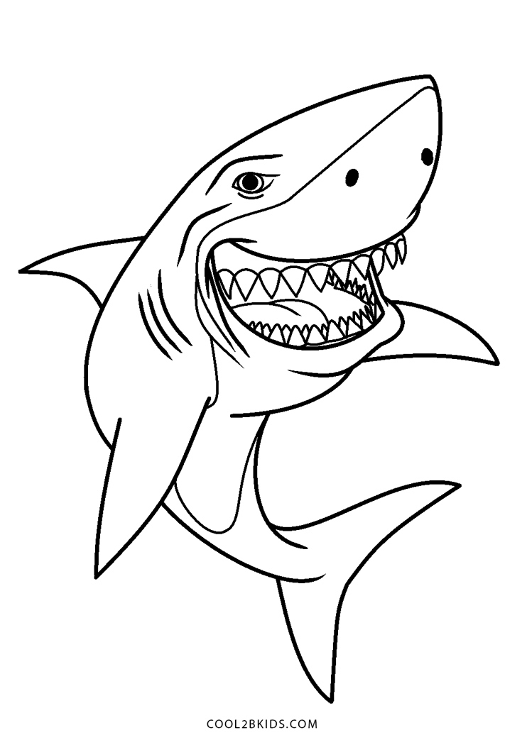 Coloriages – Requin – Coloriages Gratuits À Imprimer serapportantà Dessin A Colorier Facile Requin