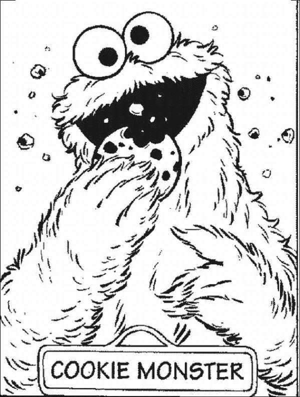 cookie monster coloring pages