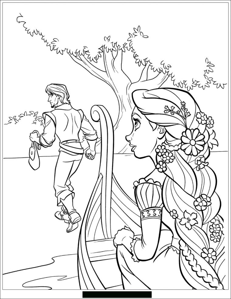 Dessin À Colorier Raiponce Pdf avec Dessin Raiponce A Colorier Et A Imprimer