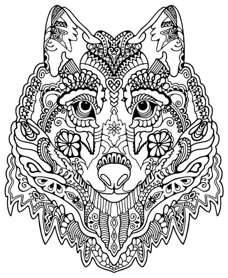 Dessin A Imprimer Loup Mandala – Dessin Coloriage avec Loup Coloriage Mandala