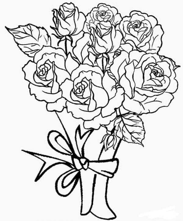 Dessin Bouquet Rose – Coloriage Bouquet Roses Facile Dessin Gratuit A serapportantà Dessin A Colorier Facile Rose