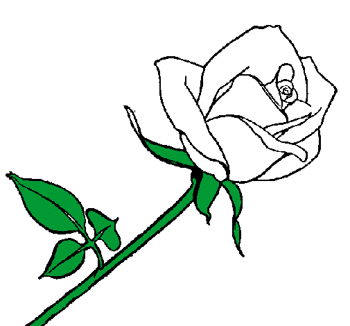 Dessin De Rose Colorie Par Membre Non Inscrit Le 23 De Avril De 2011 À concernant Dessin A Colorier Facile Rose