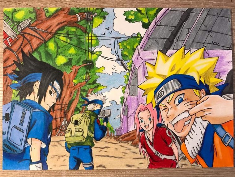 Dessin Équipe 7🥰 | Naruto & Boruto Fr Amino tout Scan Naruto Couleur