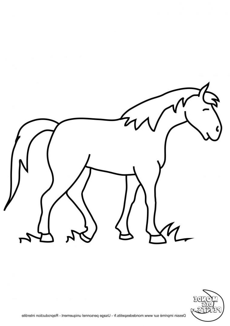 Dessin Facile De Cheval Beau Galerie Monde Des Petits Coloriages À concernant Dessin A Colorier Facile Us