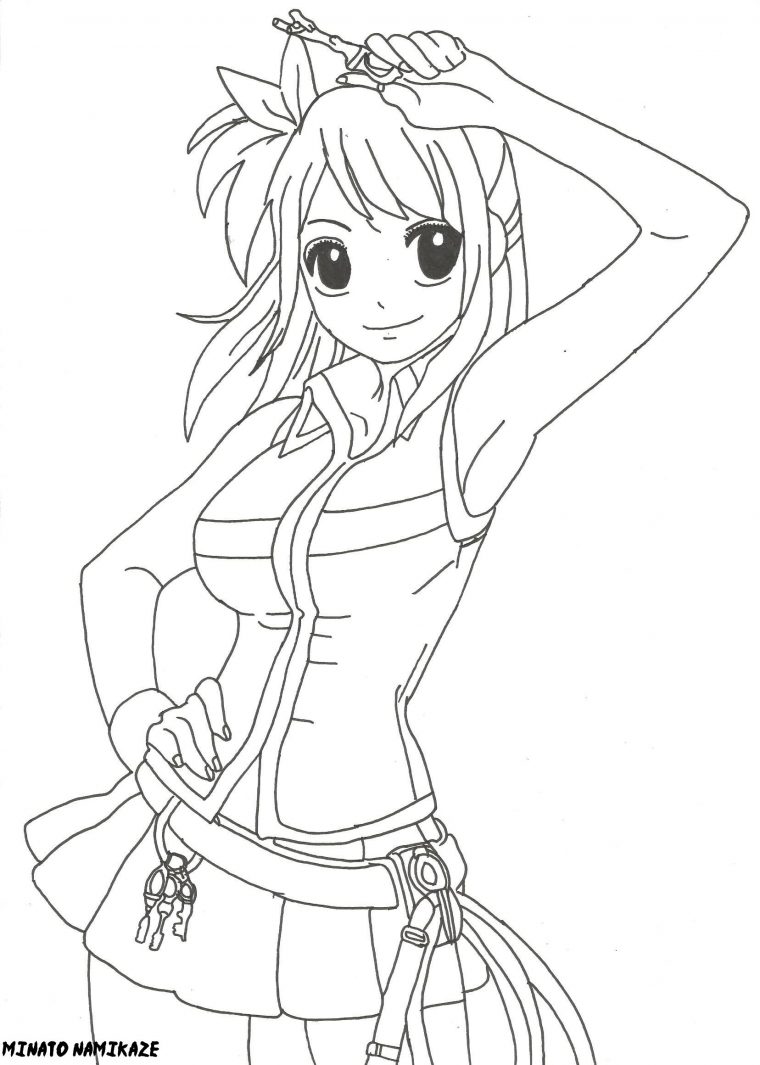 Dessin Manga Lucy pour Dessin Facile Manga A Imprimer