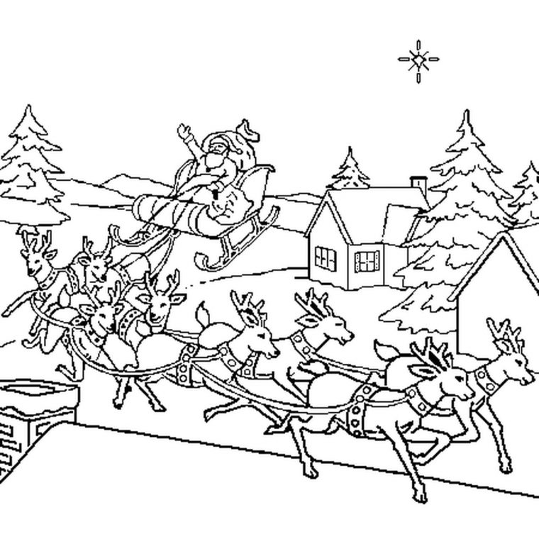 Dessin Traineau Du Pere Noel A Imprimer – Dessin Et Coloriage encequiconcerne Coloriage En Ligne Pere Noel