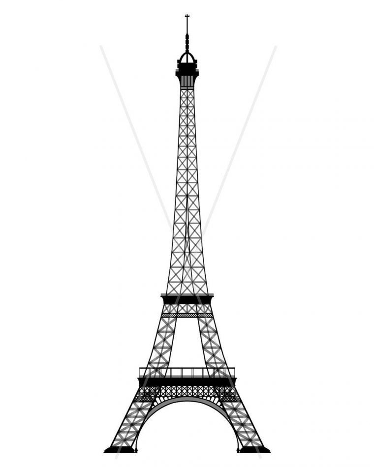 Dessins Et Coloriages: Page De Coloriage Grand Format À Imprimer : La pour Dessin A Colorier Facile Tour Eiffel