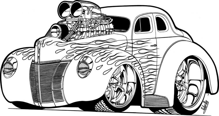 Dessins Et Coloriages: Page De Coloriage Grand Format À Imprimer : Une serapportantà Dessin A Colorier Et A Imprimer Voiture