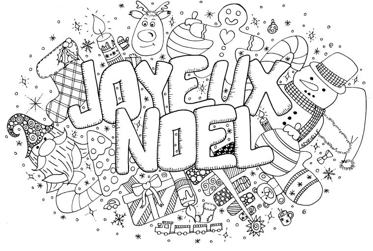 Doodle Noel – Noël – Coloriages Difficiles Pour Adultes serapportantà Des Dessins Tres Dur