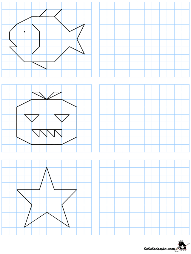 Épinglé Sur Aprendiendo A Dibujar à Dessin A Colorier Facile Quadrillage