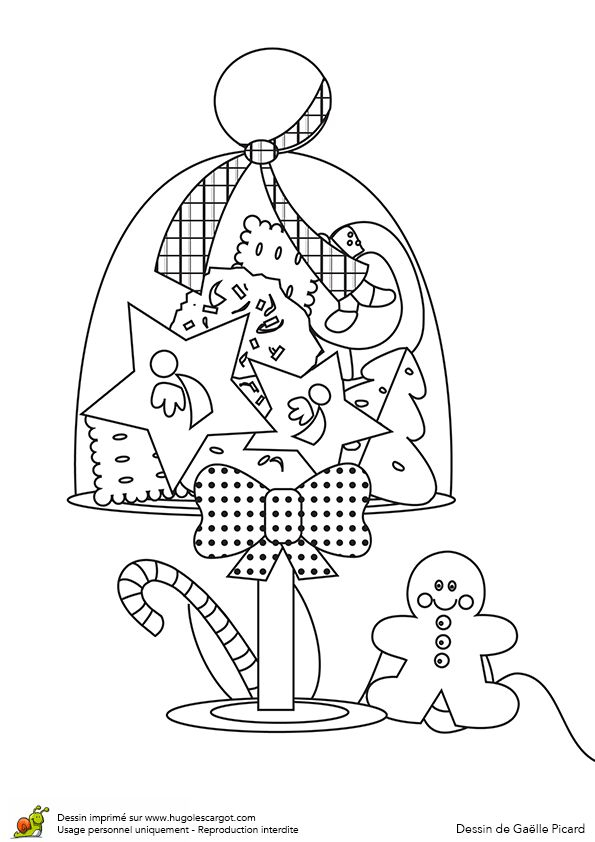 Épinglé Sur Coloring Pages Christmas intérieur Décoration De Noël Hugo L&#039;Escargot