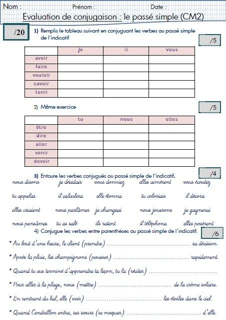 Evaluation Imparfait 6Eme – Ti Bank à Hugo L'Escargot 6Eme