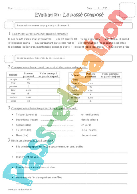 Exercice Conjugaison Passé Composé Cm1 À Imprimer – Ti Bank serapportantà Hugo L'Escargot 6Eme