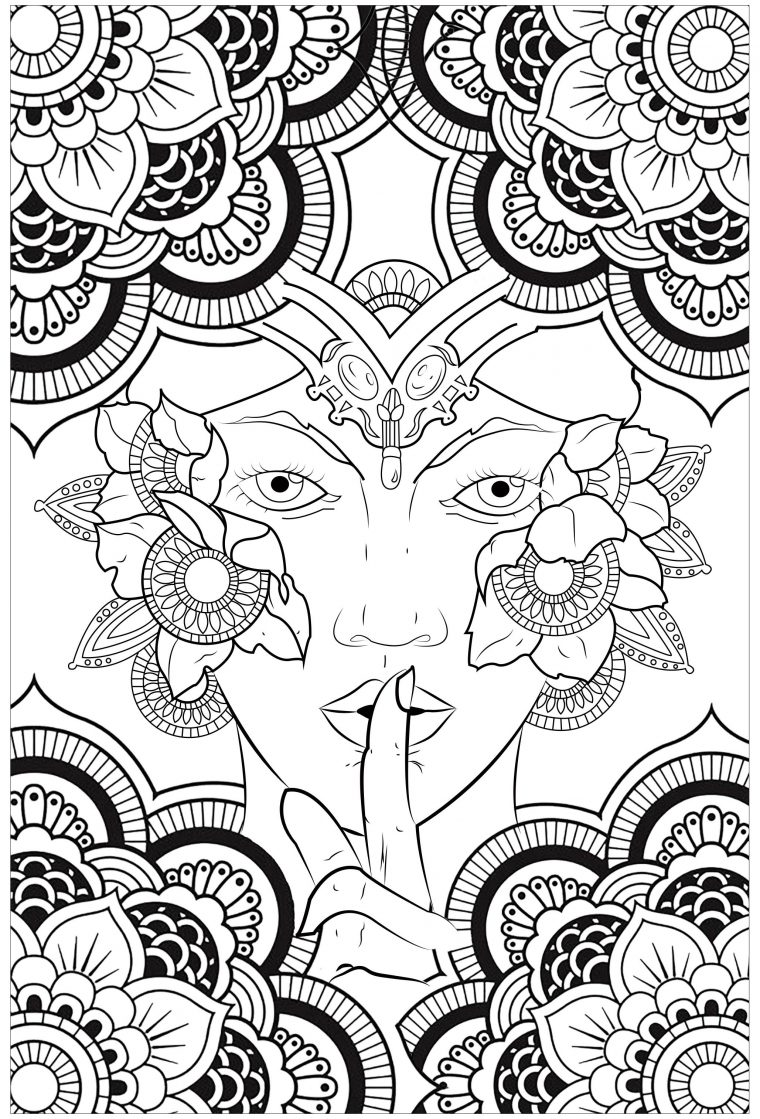 Femme Silencieuse – Anti-Stress & Art-Thérapie – Coloriages Difficiles concernant Jeux De Coloriage De Mandala Pour Adulte