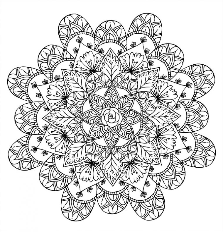 Feuillage Et Mandalas À Colorier | Creapassions pour Coloriage Mandala Janvier