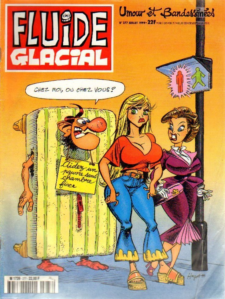 Fluide Glacial – N° 277 – Juillet 1999 – Couverture : Hugot | Fluide à Dessins De Hugot