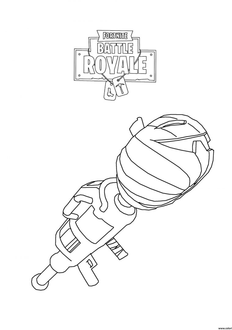 Fortnite Battle Royale : Lance Roquettes - Coloriage Fortnite Battle pour Personnage Fortnite Dessin