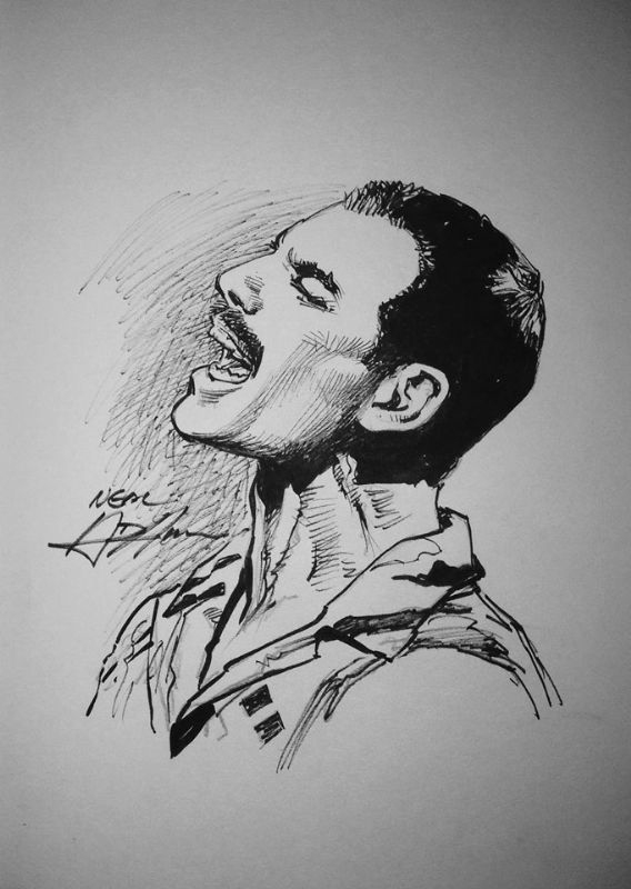 Freddie Mercury By Neal Adams Comic Art | Queen Art, Queen Drawing, Art dedans Dessin A Colorier Facile Queen