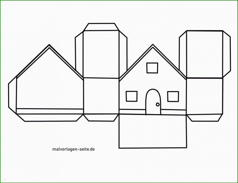 Haus Basteln Papier Vorlage – Kostenlose Vorlagen Zum Download concernant Pappiere Haus