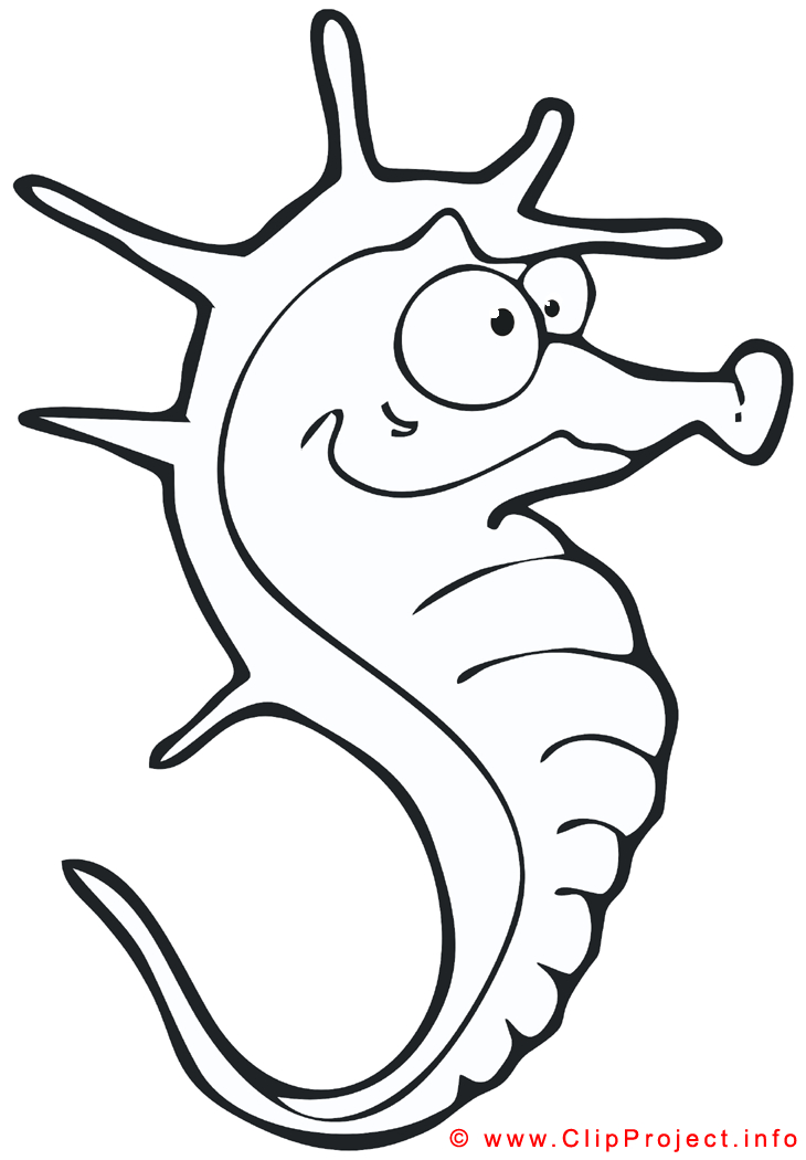 Hippocampe Coloriage – Animaux Coloriages Gratuit Dessin, Picture intérieur Coloriage Animaux École