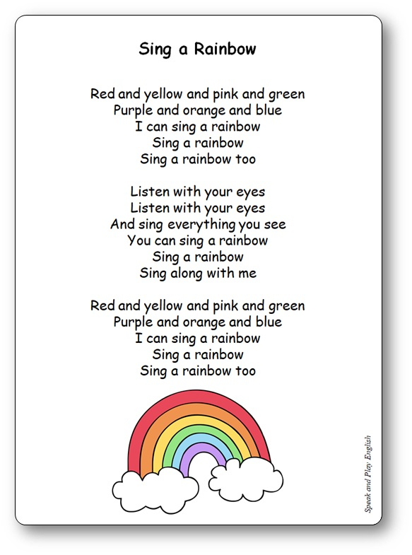 I Can Sing A Rainbow – Paroles De La Chanson En Anglais Et En Français concernant Chansons De Chiffres En Francais