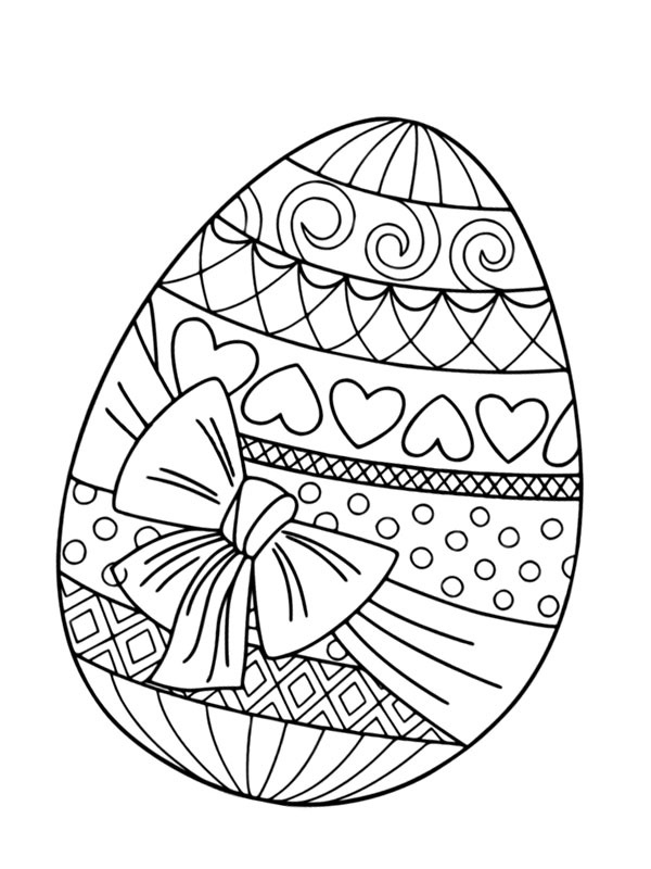 Image À Colorier Œuf De Pâques | Topcoloriages.fr dedans Coloriage En Ligne Oeuf De Paques