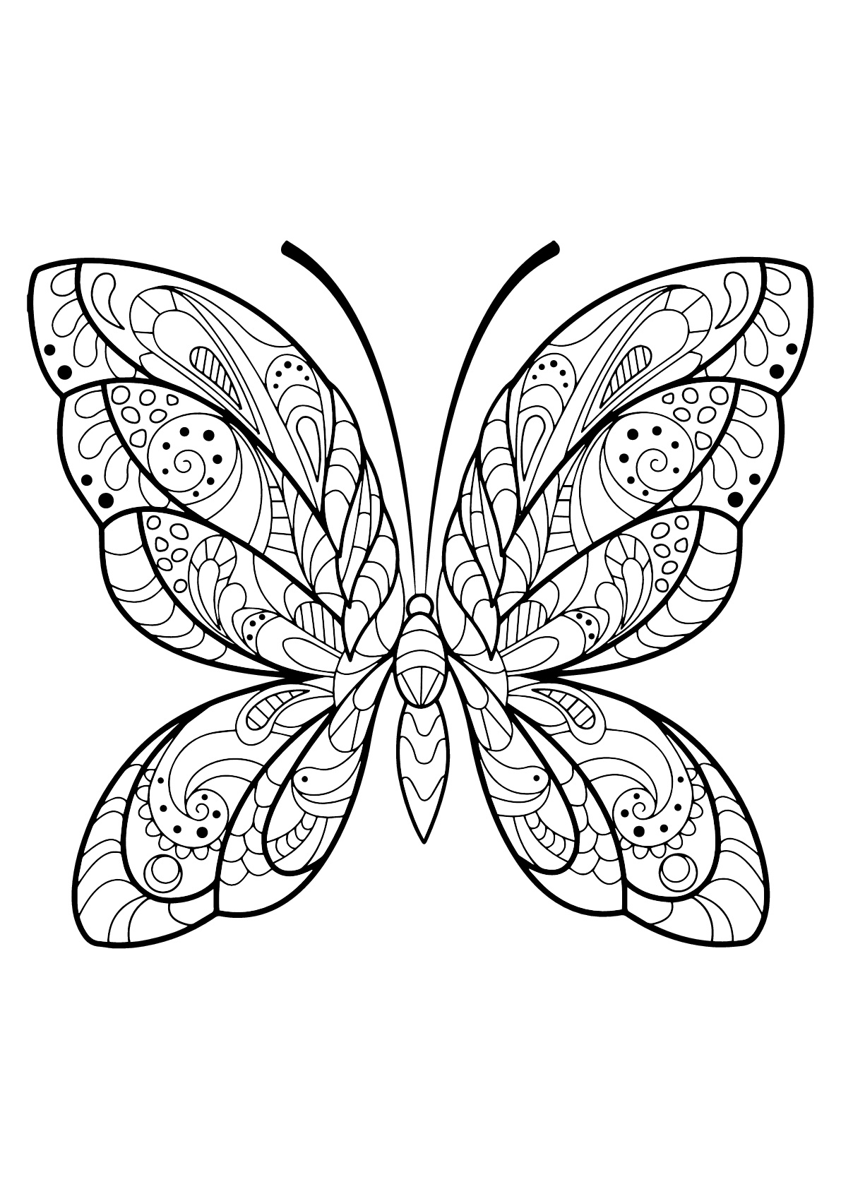 Image De Papillons À Imprimer Et Colorier - Coloriage De Papillons serapportantà Papillon Coloriage Magique