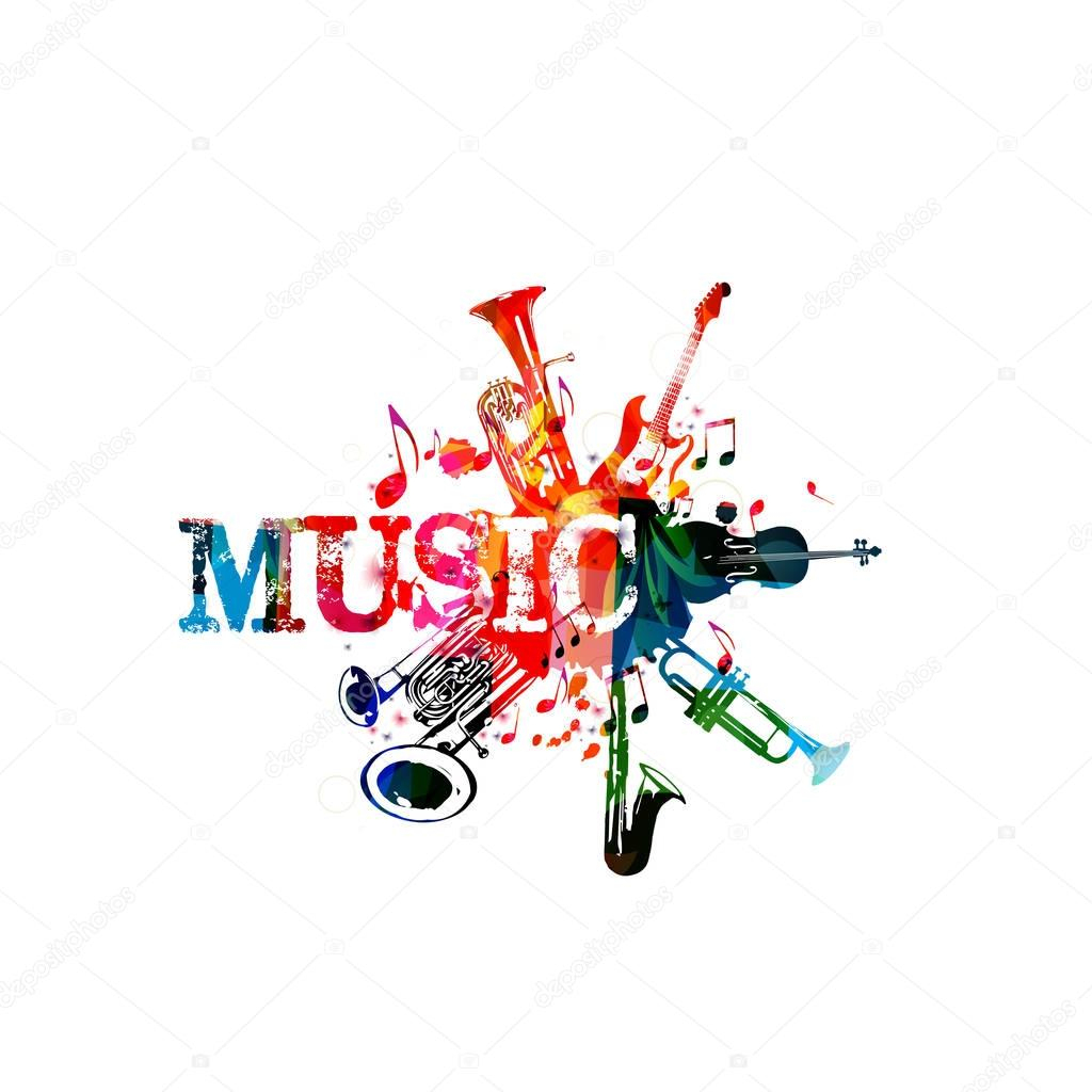 Inscription De La Musique Avec Des Notes De Musique — Image Vectorielle pour Chanson Diguedi Avec Images