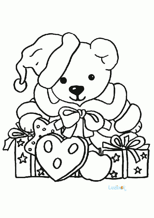 Les Cadeaux De Nounous Est Un Coloriage Des Animaux De Noel serapportantà Coloriage En Ligne Nounours