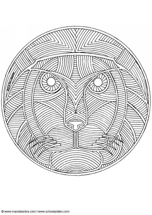 Lion-Mandala | Coloriage Mandala, Coloriage, Mandala À Colorier pour Lion Coloriage Mandala