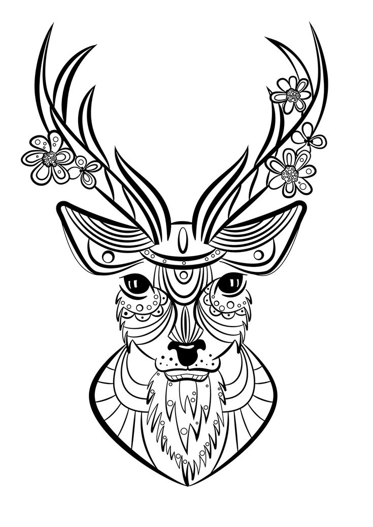 Malvorlagen Hirsch – Coloriage Thérapie – Malvorlagen Mandala dedans Coloriage Mandala Animaux À Imprimer Gratuit