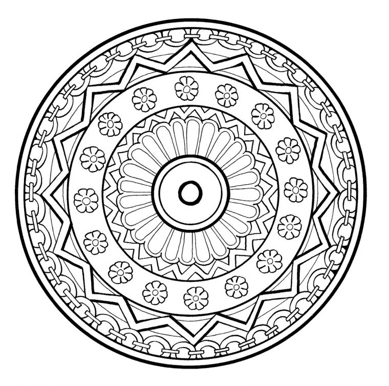 Mandala A Imprimer 3 – Coloriage Mandalas – Coloriages Pour Enfants concernant Coloriage Kangourou Mandala