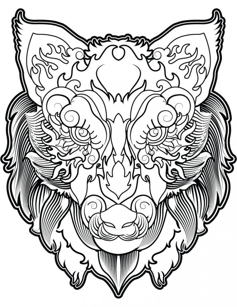 Mandala De Loup A Imprimer Gratuitement / Épinglé Par Chloé Gaboriau concernant Coloriage Mandala Loup