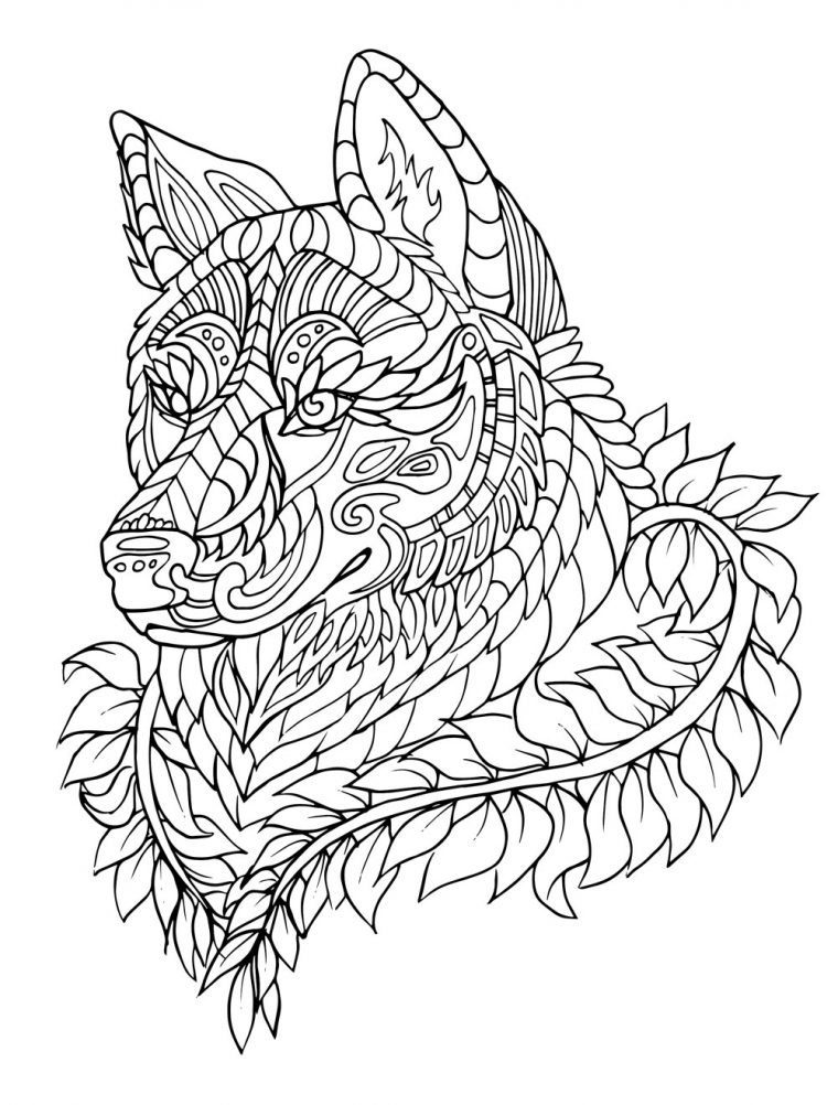 Mandala Wolf Drawing At Getdrawings | Free Download destiné Loup Coloriage Mandala