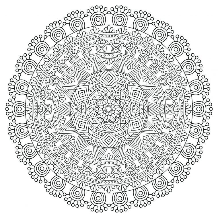 Mandala Zen Antistress 5 – Mandalas – Coloriages Difficiles Pour Adultes dedans Coloriage Krokmou Mandala