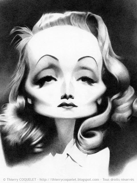 Marlène Dietrich | Caricaturas De Famosos, Rostros De Dibujos Animados intérieur Mots Croisacs Facile Version Papier