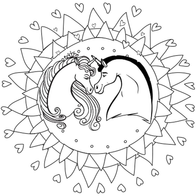 Meilleures Collections Dessin A Imprimer Mandala Licorne – Bethwyns Project intérieur Coloriage À Imprimer Mandala Kawaii