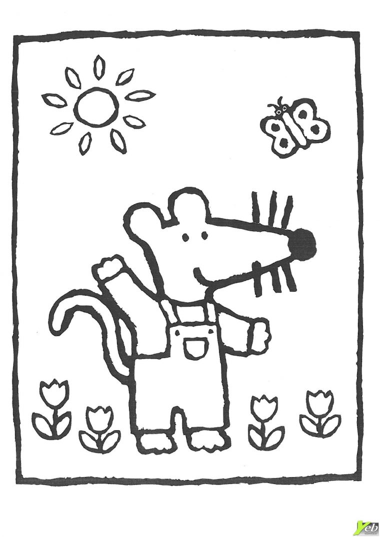 Mimi Au Soleil : Coloriage | Coloring Pages, Nick Jr Coloring Pages intérieur Dessin A Colorier Facile Souris