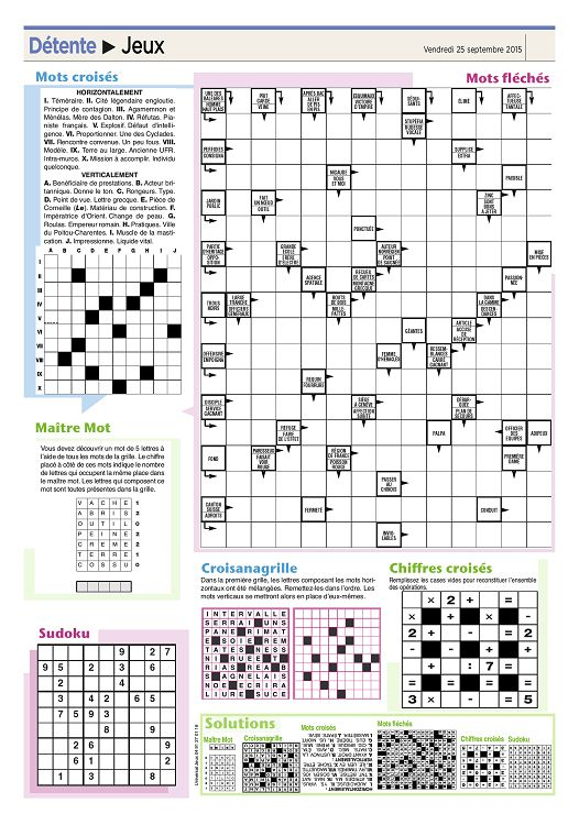 Mots Fleches Un Des Atrides – Grille De Mots Fléchés pour Mots Flacchacs Notre Temps Force 2