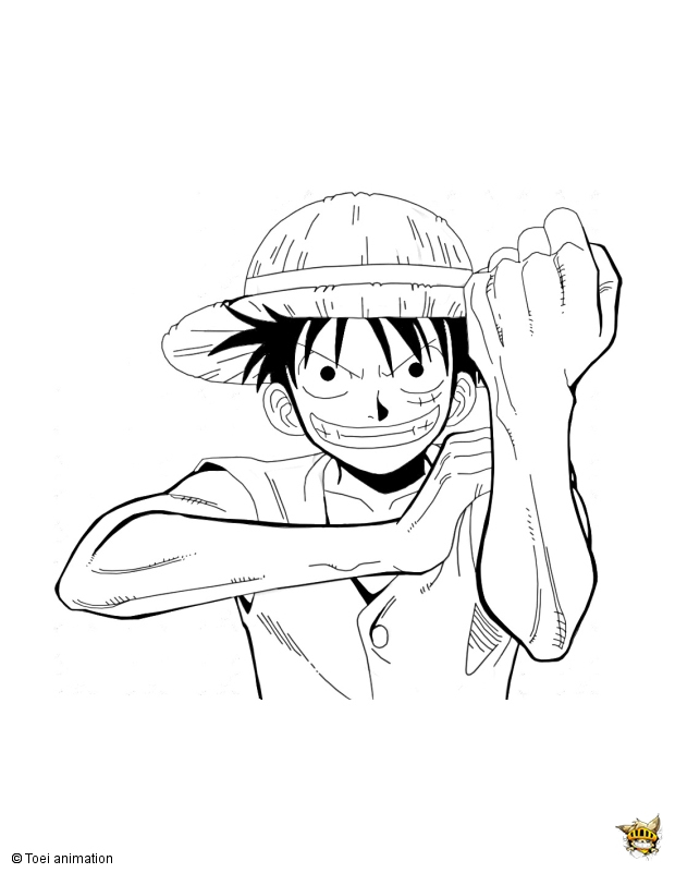 Mugiwara No Luffy Est Un Coloriage De One Piece destiné Coloriage En Ligne One Piece