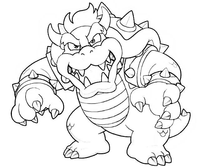 coloring pages of bowser